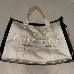 Marc Jacobs Cream and Black Tote Bag